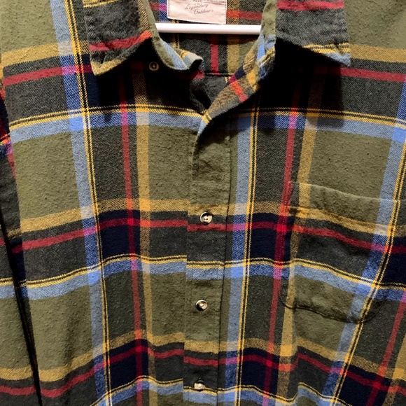 Men's LS Flannel Button-Front Shirt - Picture 1 of 5